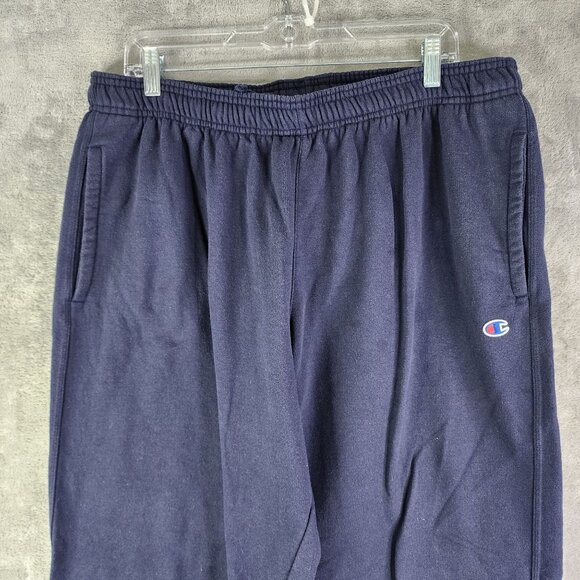 Mens Navy Blue Champion Authentic Fleece Jogger Elastic Waistband Size 2XL - Picture 4 of 13